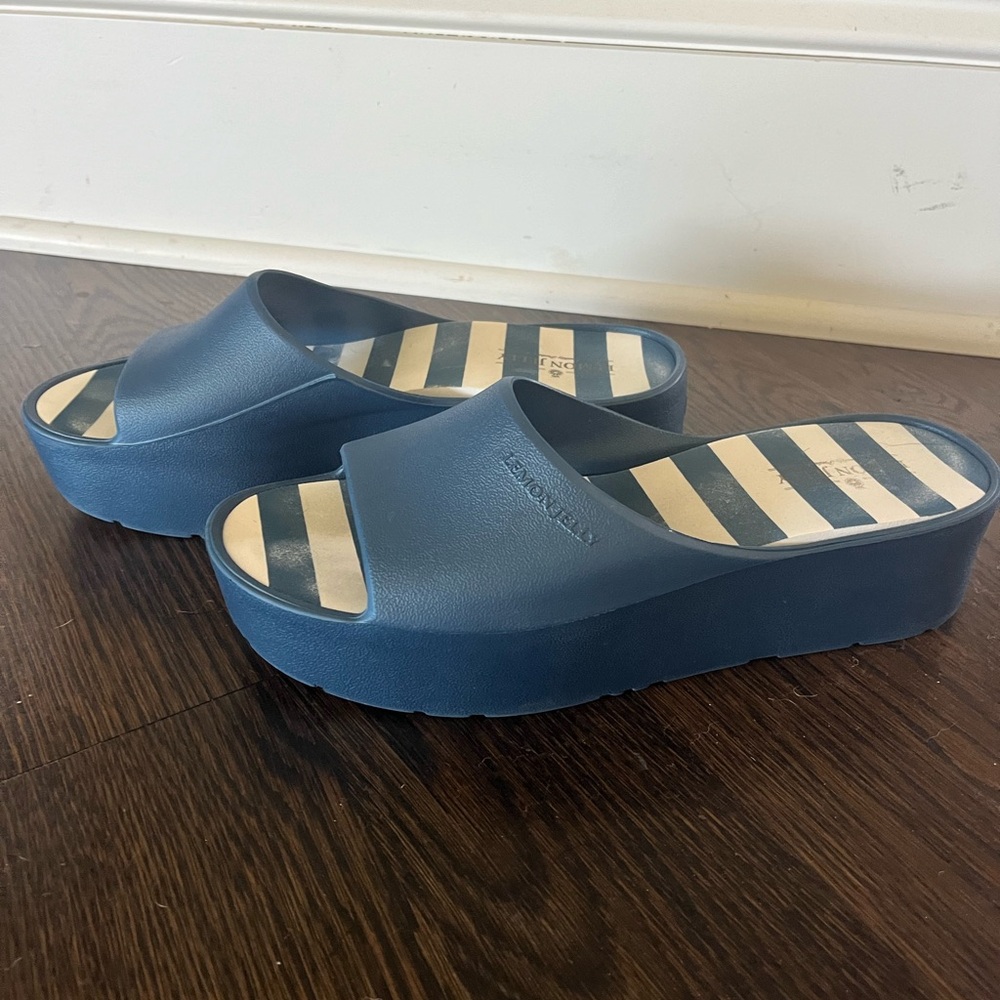 Lemon Jelly slides blue sandals platform UK 41 Y2K - Picture 5 of 7